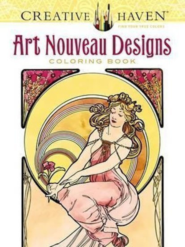 Creative Haven Art Nouveau Designs Coloring Book - Alphonse Marie Mucha, Ed Sibbett Jr.