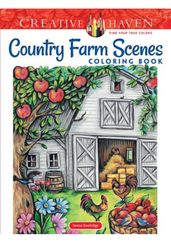 Creative Haven Country Farm Scenes Coloring Book Dover Publications Inc.