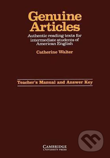 Genuine Articles Teacher´s Manual and Answer Key Cambridge University Press