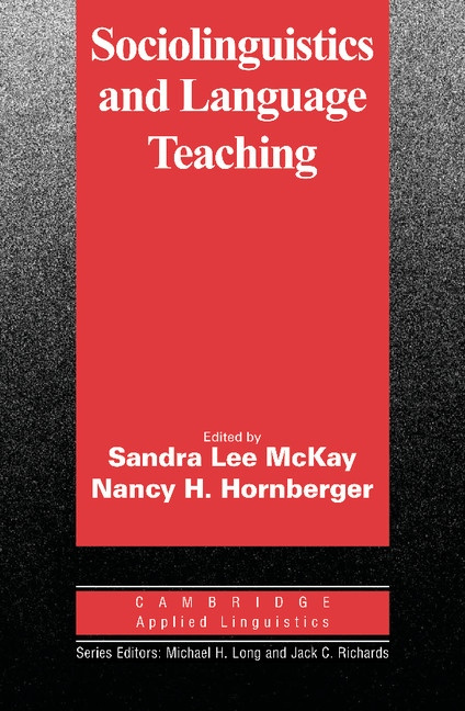 Sociolinguistics and Language Teaching PB Cambridge University Press