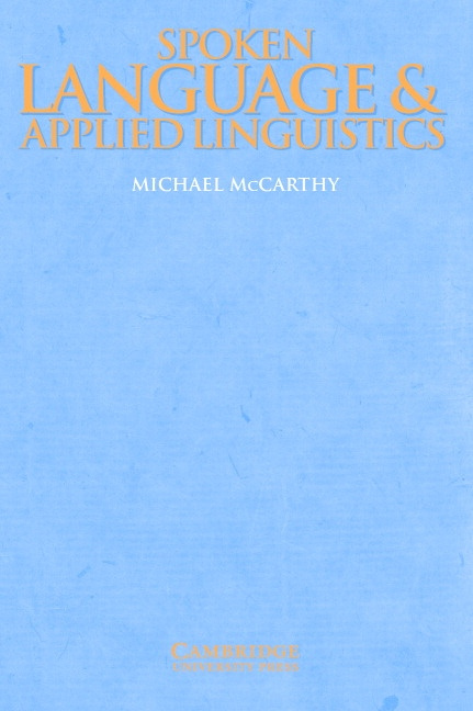 Spoken Language and Applied Linguistics PB Cambridge University Press