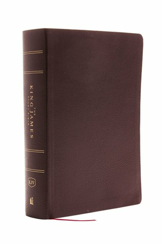 KJV, The King James Study Bible, Bonded Leather, Burgundy, Red Letter, Full-Color Edition - Thomas Nelson