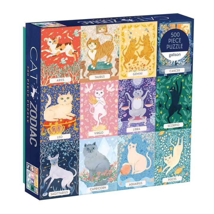 Galison puzzle kočičí zvěrokruh 500 dílků