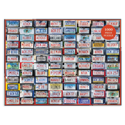 Galison puzzle poznávací značky 1000 dílků