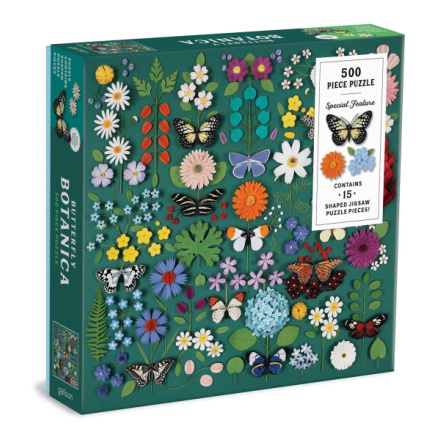 Galison Puzzle Motýlí botanická zahrada 500 dílků