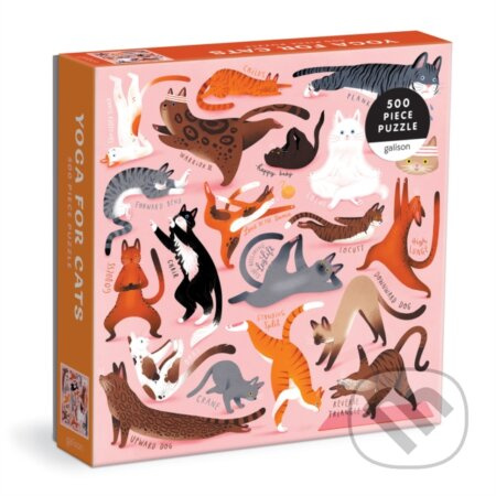 Galison Puzzle Jóga pro kočky 500 dílků
