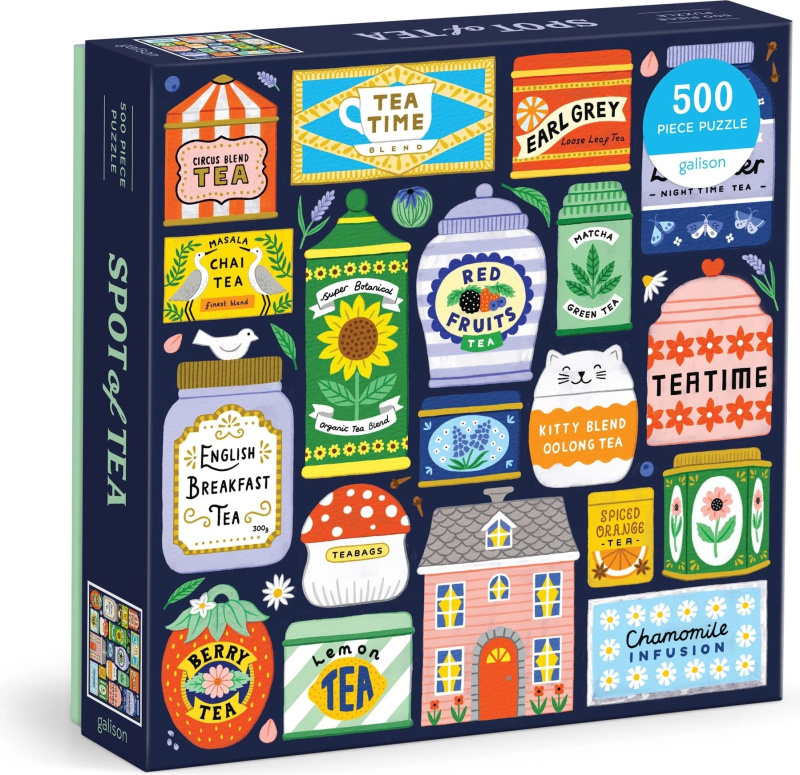 Čtvercové puzzle Sbírka čajů 500 dílků