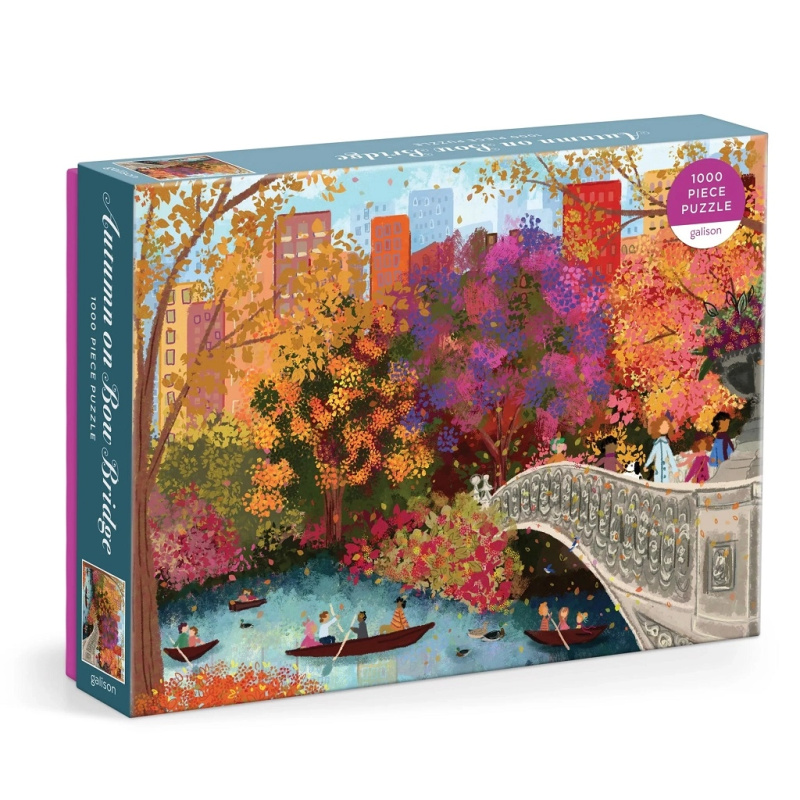 Galison Puzzle Podzim na mostě Bow Bridge Joy Laforme 1000 dílků