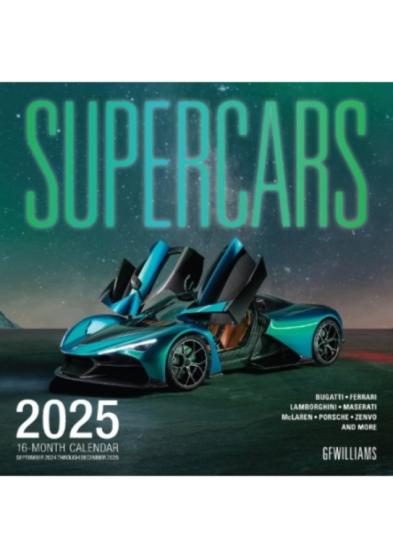 Supercars 2025, 16-Month Calendar--September 2024 through December 2025 Quarto Publishing Group USA Inc