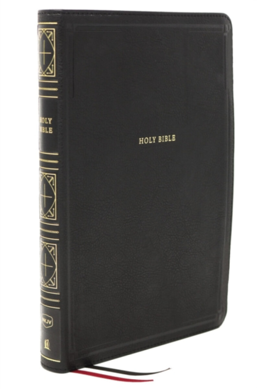 NKJV Holy Bible, Giant Print Thinline Bible, Black Leathersoft, Red Letter, Comfort Print: New King James Version - Thomas Nelson