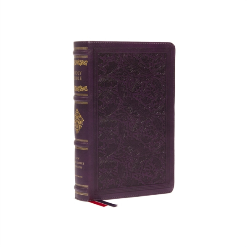 NKJV, Personal Size Reference Bible, Sovereign Collection, Leathersoft, Purple, Red Letter, Comfort Print - Thomas Nelson