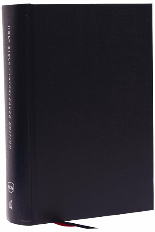 NKJV, Interleaved Bible, Journal Edition, Hardcover, Blue, Red Letter, Comfort Print - Thomas Nelson