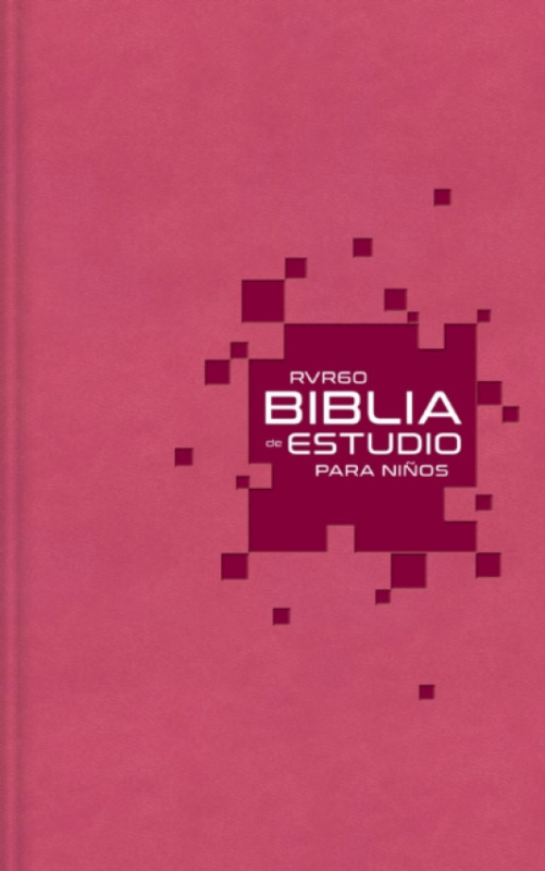 Vida Publishers RVR60 Biblia de estudio para ninos, Leathersoft, Rosado - RVR 1960- Reina Valera 1960 a Vida