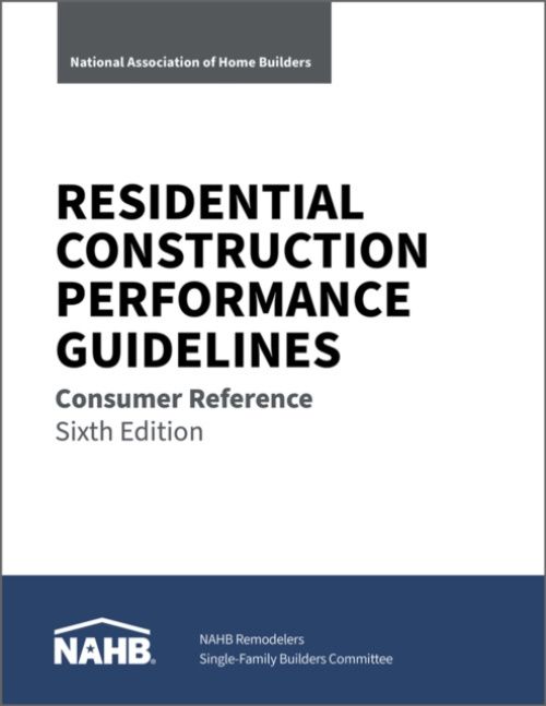 BuilderBooks Residential Construction Performance Guidelines - NAHB National Association of Home Builders