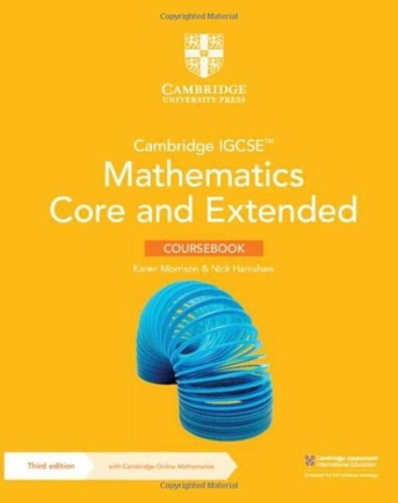 Cambridge IGCSE™ Mathematics Core and Extended Coursebook with Cambridge Online Mathematics (2 Years Access) Cambridge University Press