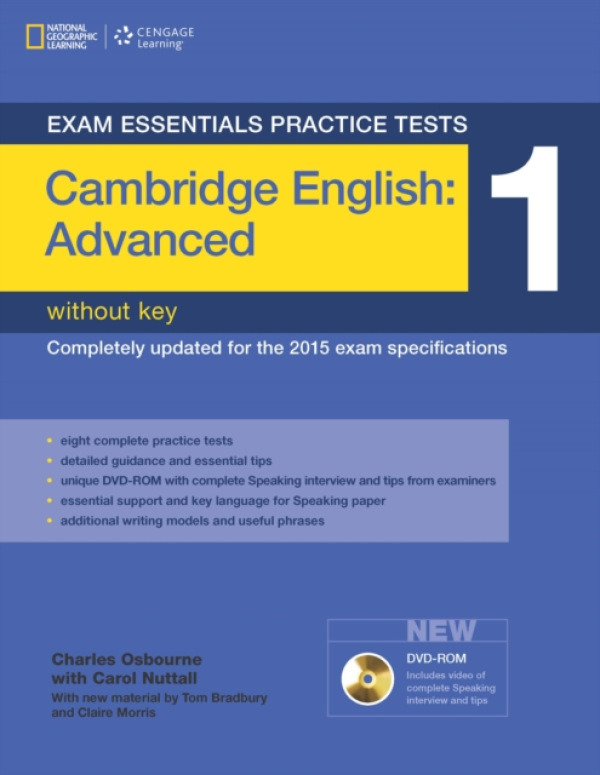 Cengage Learning, Inc Exam Essentials Practice Tests: Cambridge English Advanced 1 with DVD-ROM - Bradbury, Tom a Yeates, Eunice