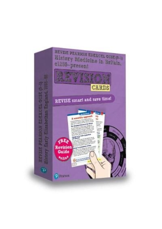 Pearson REVISE Edexcel GCSE History Medicine in Britain Revision Cards (with free online Revision Guide and Workbook): For 2024 and 2025 exams (Revise Pearson Education Limited