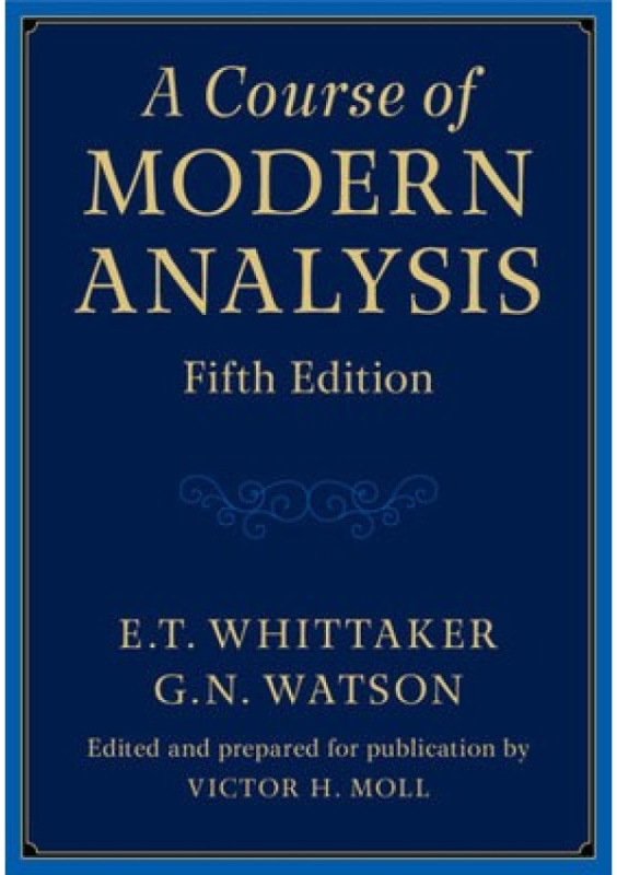 Course of Modern Analysis Cambridge University Press