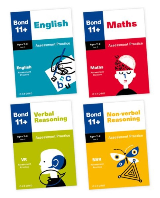 Bond 11+ Assessment Practice Papers Bundle for Age 7-8 | For GL Assessment & other 11 plus exams | English, Maths, Verbal Reasoning & Non-verbal Reaso