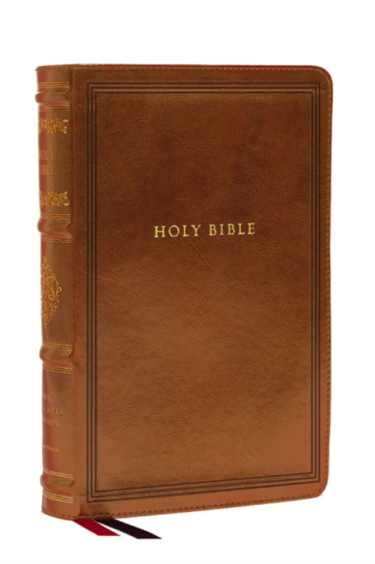 Thomas Nelson Publishers NKJV Large Print Reference Bible, Brown Leathersoft, Red Letter, Comfort Print (Sovereign Collection) - Thomas Nelson