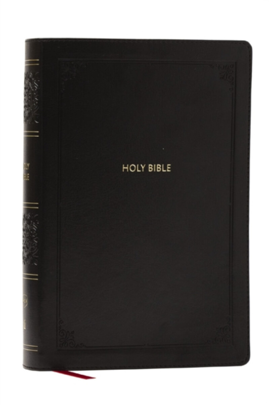 Thomas Nelson Publishers NKJV Giant Print End-of-Verse Reference Bible, Black Leathersoft, Red Letter, Comfort Print (Thumb Indexed) - Nelson, Thomas