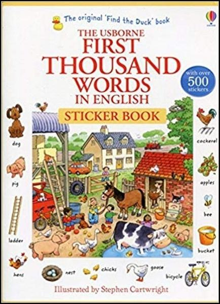 Usborne First Thousand Words in English Sticker Book Usborne Publishing