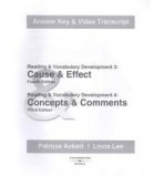 CAUSE a EFFECT 4E / CONCEPTS a COMMENTS 3E ANSWER KEY/TRANSCPT National Geographic learning