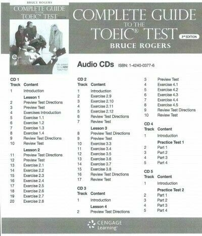 COMPLETE GUIDE TO THE TOEIC TEST 3E AUDIO CD National Geographic learning