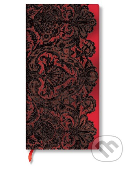 Paperblanks - zápisník Rouge Boudoir (slim, linajkovaný)