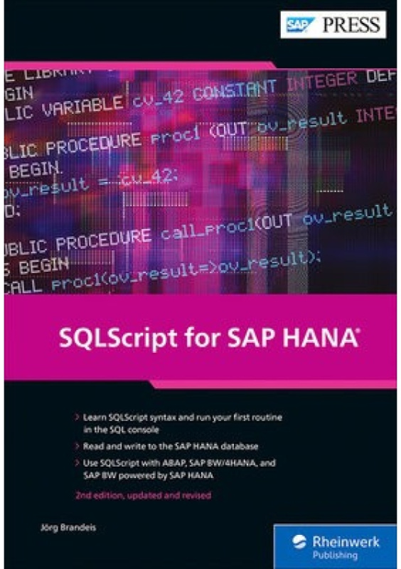 SQLScript for SAP HANA SAP Press