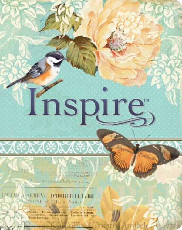 Tyndale House Publishers Inspire Bible NLT, Filament Enabled, Vintage Blue/Cream - New Living Translation