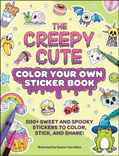 Adams Media Corporation Creepy Cute Color Your Own Sticker Book