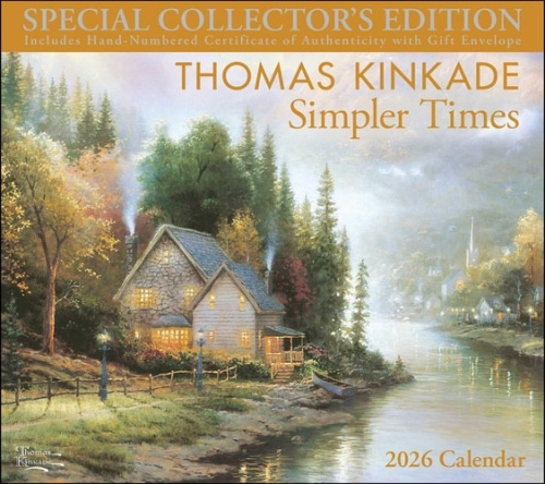 Thomas Kinkade Special Collectors Edition 2026 Deluxe Wall Calendar with Print Andrews McMeel Publishing