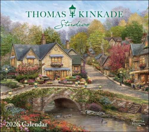 Thomas Kinkade Studios 2026 Deluxe Wall Calendar Andrews McMeel Publishing