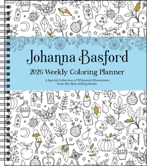 Johanna Basford 12-Month 2026 Weekly Coloring Calendar Andrews McMeel Publishing