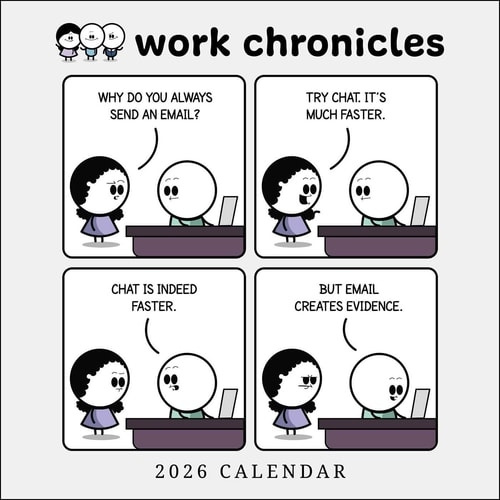 Work Chronicles 2026 Wall Calendar Andrews McMeel Publishing