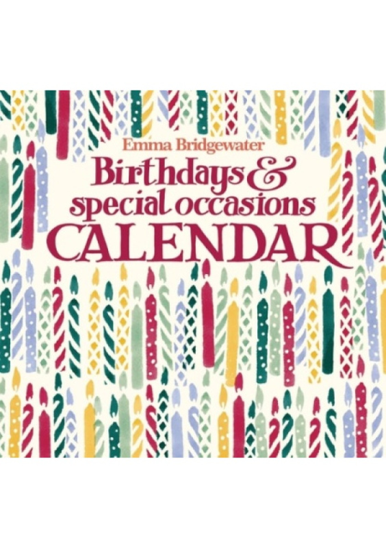 Emma Bridgewater Birthday Candles Perpetual Midi Calendar 2025 Carousel Calendars