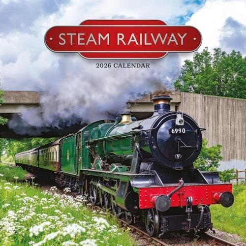 Steam Railway Square Wall Calendar 2026 CAROUSEL CALENDARS 2026