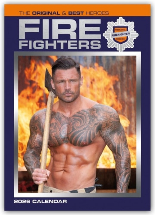 Firefighters A3 Calendar 2026 CAROUSEL CALENDARS 2026