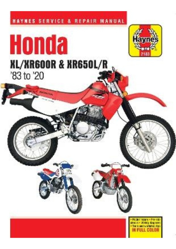 Honda XL/XR600R a XR650L/R (83-20), 83-20 Haynes Manuals Inc