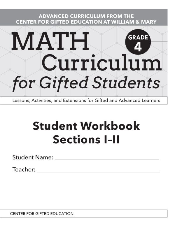 Math Curriculum for Gifted Students Taylor & Francis
