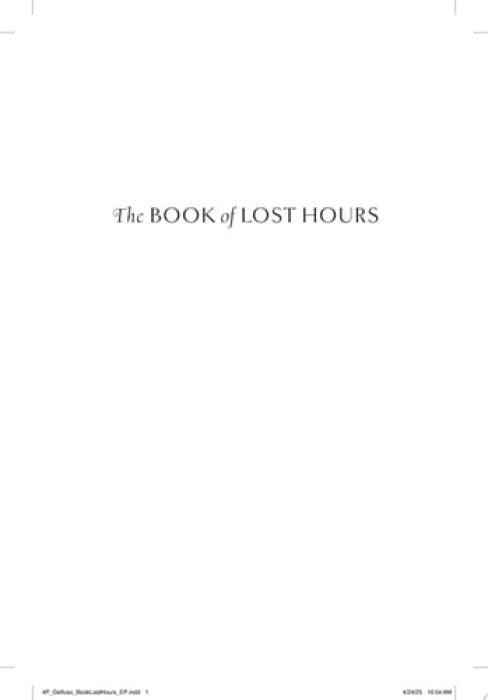 Atria Books Book of Lost Hours - Gelfuso, Hayley