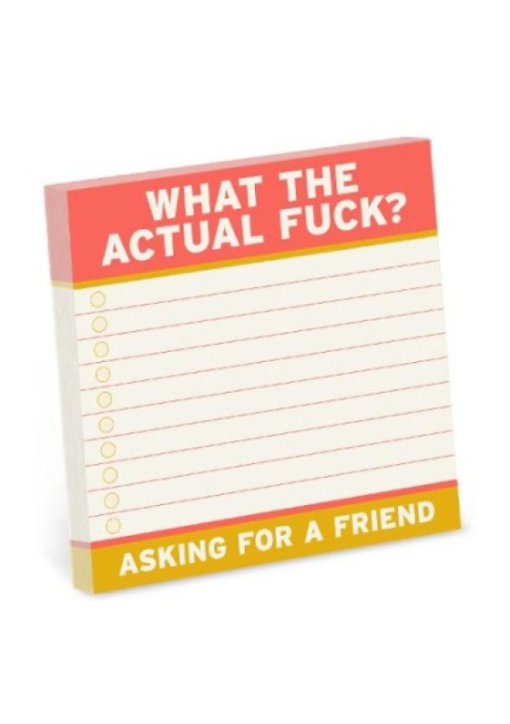 Knock Knock Actual Fuck Sticky Notes (4 x 4-inches) KNOCK KNOCK