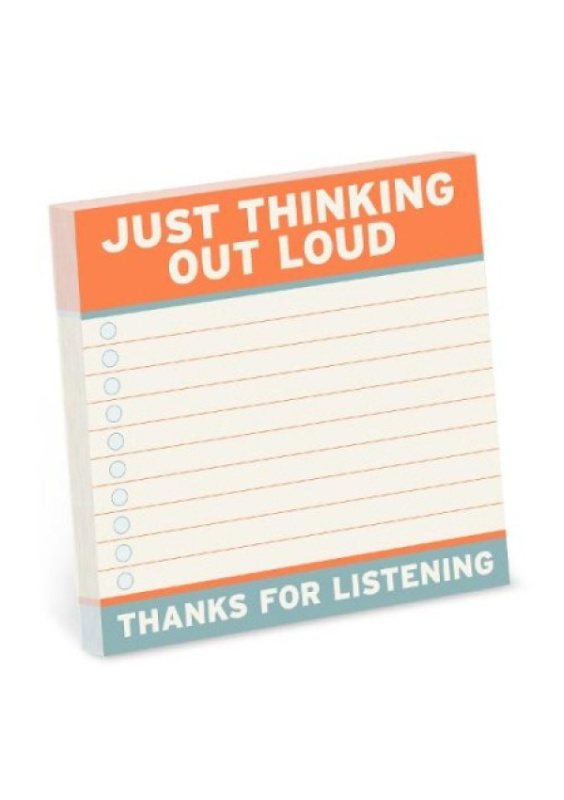 Knock Knock Thinking Out Loud Sticky Notes (4 x 4-inches) KNOCK KNOCK