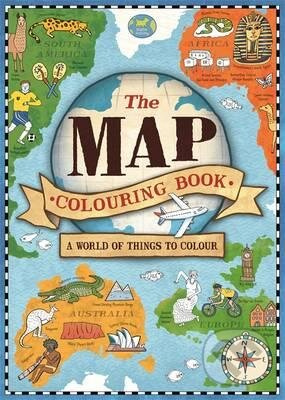 The Map Colouring Book - Natalie Hughes - kniha z kategorie Omaľovávanky, vystrihovanie, papier
