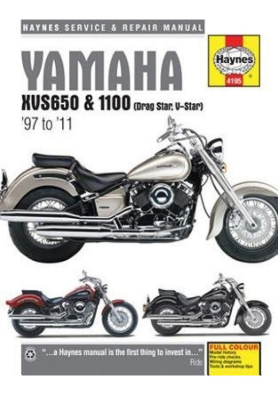 Yamaha XVS650 a 1100 Drag Star/V-Star (97 - 11) Haynes Repair Manual Haynes Publishing Group