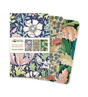 William Morris Set of 3 Mini Notebooks Flame Tree Publishing