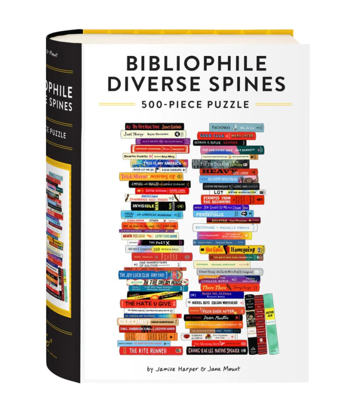 Chronicle Books Bibliophile Diverse Spines 500 dílků