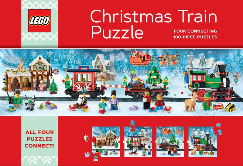 Chronicle Books Puzzle LEGO® Vánoční puzzle vlak 4x100 dílků