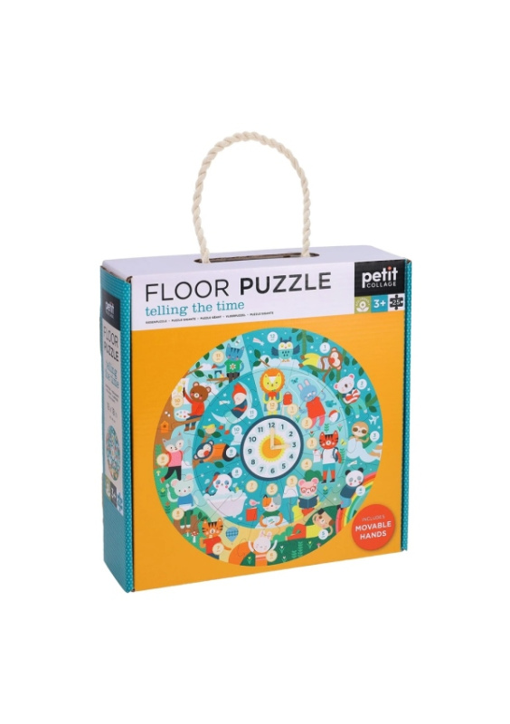 Telling the Time Floor Puzzle určování času denní režim anglicky